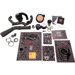 PartzBiz HD TM-7600-BK - Trask Tornado Turbo Perform Kit Pipe Black Black Harley Touring Softail 17+