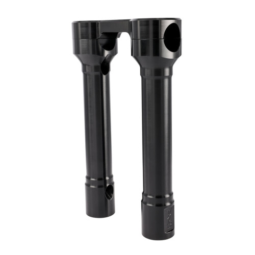 PartzBiz HD: 3492413-Thrashin’ Hole Shot Risers 8” Black Aluminum Pair Top Clamp 1” dia OE Harley