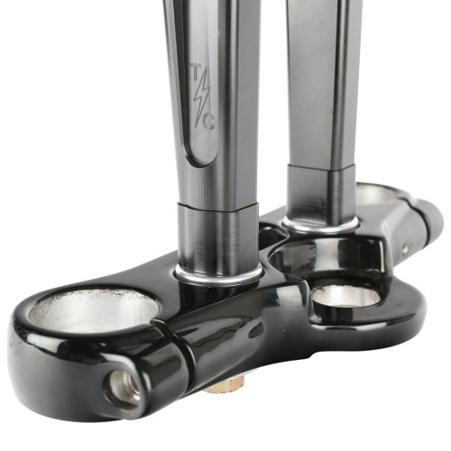 PartzBiz HD: 3492564-Thrashin’ Riser Extensions Spacers 1” Black Pair Kit Billet Aluminum Harley