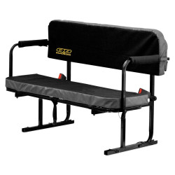 PartzBiz HD TX310 - QuadBoss Quad Boss UTV ATV SXS Black Rear Bed Jump Seat Bench Universal TX310
