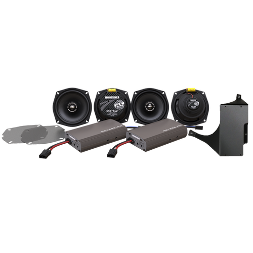 PartzBiz HD: 3472041-Hogtunes XL Series 450 Watt Amplified Amp  4 Speaker Kit Harley Ultra FLHT 98-13