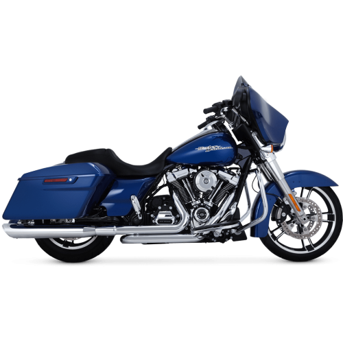 PartzBiz HD: 4400825-Vance & Hines 17383 Chrome Pro Pipe 2 into 1 Exhaust for Harley Touring FL 17-22 | 17383