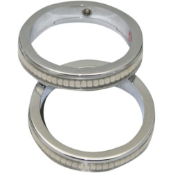 PartzBiz HD WA56-CC - Custom Dynamics 56mm LED Chrome w/ Clear Lens Fork Wrap Arounds Victory 05-15 | WA56-CC