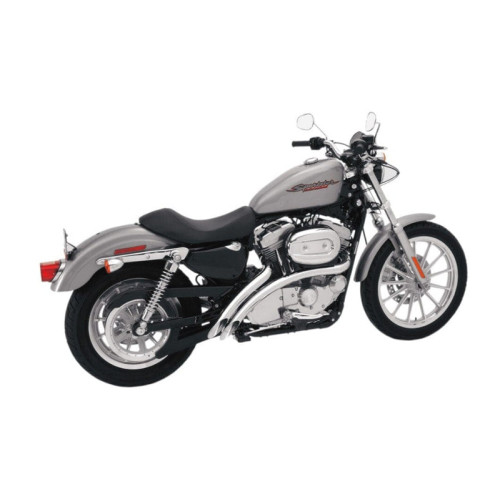 PartzBiz HD: 3445162-Chrome Bassani Radial Sweepers Full Exhaust Pipe System 04-2013 Harley Sportster