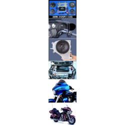 PartzBiz HD XXRK-350SP2-14SG-ST5 - J&M STAGE 5 ROKKER XXR 350w 2 Speaker Amp Install Kit 14-19 Harley FLHX Ultra