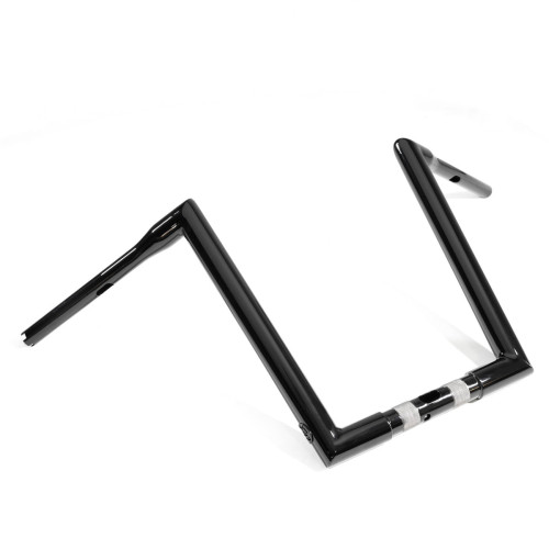 PartzBiz HD: 3487343-Factory 47 STR Miter Ape Hanger Handlebars 14” TBW Black Harley FLTR 15-22