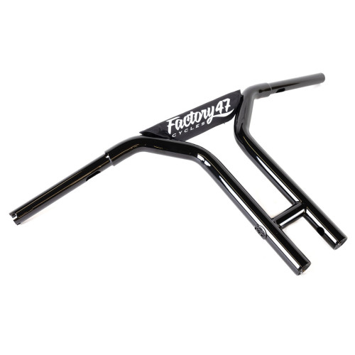 PartzBiz HD: 3487286-Factory 47 MX47 Bar T Handlebars 14” 1-1/4” Black Straight Harley Softail Dyna