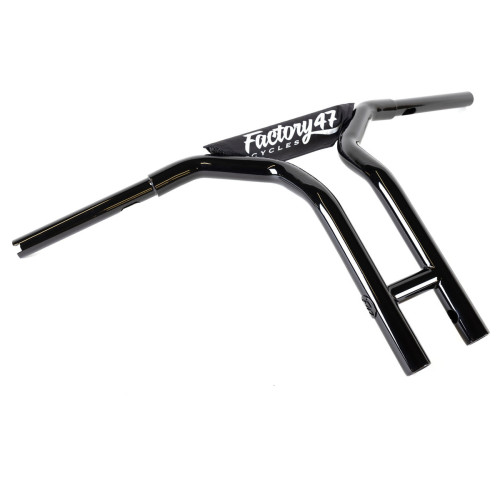 PartzBiz HD: 3487280-Factory 47 MX47 Bar T Handlebars 14” 1-1/4” Black Pullback Harley Softail Dyna PartzBiz HD: 3487280-Factory 47 MX47 Bar T Handlebars 14” 1-1/4” Black Pullback Harley Softail Dyna