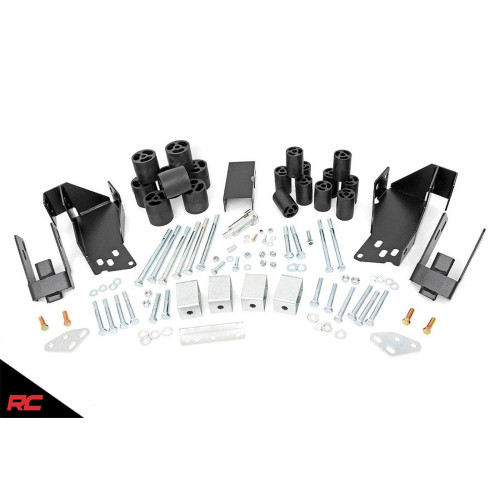 PartzBiz HD: 4425310-07-13 Chevrolet Silverado GMC Sierra 1500 3 ” Rough Country Body Lift Kit RC702 4wd 4x4 2wd RWD รถกระบะระบบกันสะเทือนที่ดีที่สุดใหม่อัพเกรด Offroad Shocks Spacers Blocks