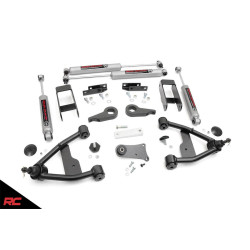 PartzBiz HD RT-24230 - 1982-2005 Chevrolet S10 GMC S15 4WD 2.5 ” Rough Country Lift Kit พร้อม N3 RC 24230 Jimmy Blazer สุดยอดใหม่ ระบบกันสะเทือน อัพเกรด โช้คอัพ แขนควบคุม กุญแจบาร์ทอร์ชั่น 4x4 ออฟโร้ด คัสตอม คลาสสิก