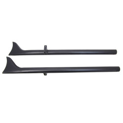 PartzBiz HD VT30-3052 - 36" Fishtail Drag Pipe Slip-On Exhaust Set Black Indian Chief Models 15-Up