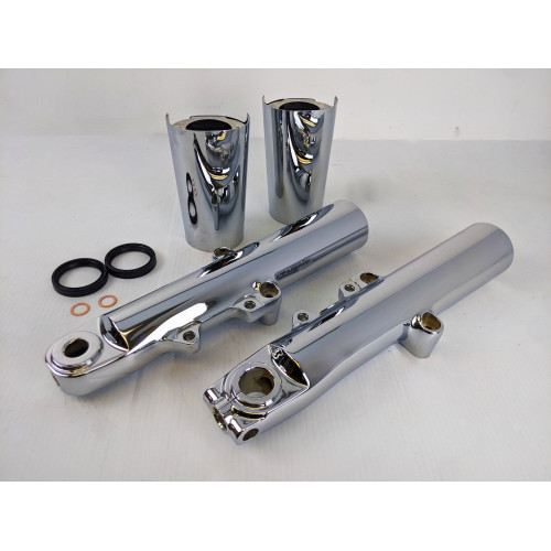 PartzBiz HD: 4425253-49 มม. OE Front End Chrome ขาล่าง Sliders ซีลเครื่องซักผ้าท่อระบายน้ำ Harley 14-20 PartzBiz HD: 4425253-49 มม. OE Front End Chrome ขาล่าง Sliders ซีลเครื่องซักผ้าท่อระบายน้ำ Harley 14-20