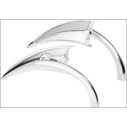 PartzBiz HD AN13-060 - Arlen Ness Micro Chrome Scoop Left Side Mirror Harley or Metric EACH | 13-060