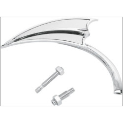PartzBiz HD AN13-061 - Arlen Ness Micro Chrome Scoop Right Side Mirror Harley or Metric EACH | 13-061