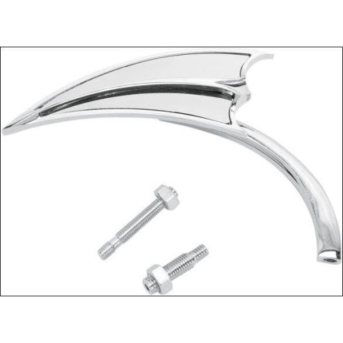 PartzBiz HD: 4425168-Arlen Ness Micro Chrome Scoop Right Side Mirror Harley or Metric EACH | 13-061