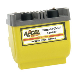 PartzBiz HD 140407 - Accel 140407 Dual-Fire Super Coil สีเหลือง OE 31620-88 Harley Evo Big Twin 80-03