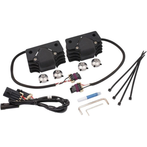PartzBiz HD: 4425102-Accel สีดำล้วน Stealth Supercoil Super Coil Harley Sportster XL 07-16 | 140414S