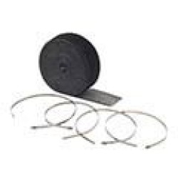 PartzBiz HD 2002BK - Accel 2002BK Black High-Temperature Exhaust Wrap 2" x 25" Kit Harley or Metric | 2002BK