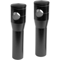 PartzBiz HD DS06021206 - Accutronix Black 6" Custom Billet Aluminum Risers 1" Bars FXSTS Triple Fit