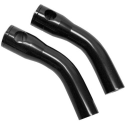 PartzBiz HD DS06021204 - Accutronix Black 7 ” Pullback Billet Aluminium Risers 1 ” บาร์ Standard Triples Fit