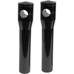PartzBiz HD DS06021202 - Accutronix Black 8” ไรเซอร์อลูมิเนียม Billet แบบกำหนดเอง 1” บาร์ Standard Triples Fit