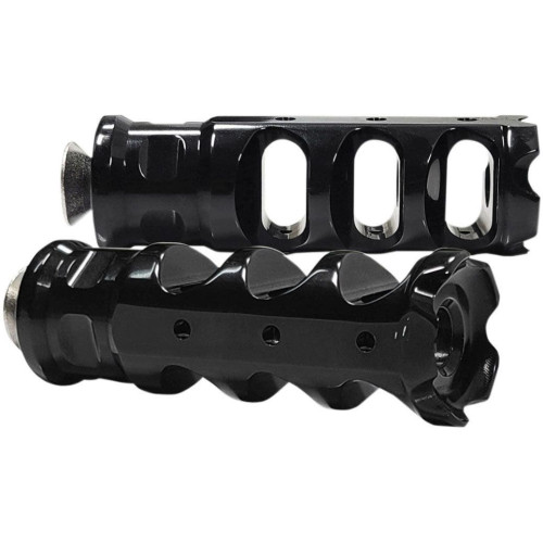 PartzBiz HD: 4425048-Accutronix Black Muzzle Break Shifter Peg Heel/Toe Harley & Custom Application PartzBiz HD: 4425048-Accutronix Black Muzzle Break Shifter Peg Heel/Toe Harley & Custom Application