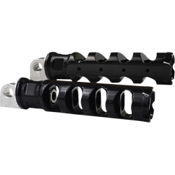 PartzBiz HD DS16202306 - Accutronix Black Muzzle Brake Folding Footpegs Pair Harley Male Mount PartzBiz HD DS16202306 - Accutronix Black Muzzle Brake Folding Footpegs Pair Harley Male Mount