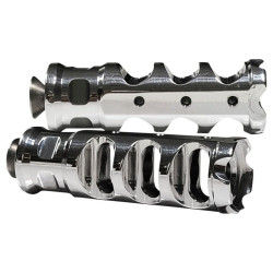 PartzBiz HD DS16021401 - Accutronix Chrome Muzzle Break Shifter Peg Heel/Toe Harley & Custom Application PartzBiz HD DS16021401 - Accutronix Chrome Muzzle Break Shifter Peg Heel/Toe Harley & Custom Application