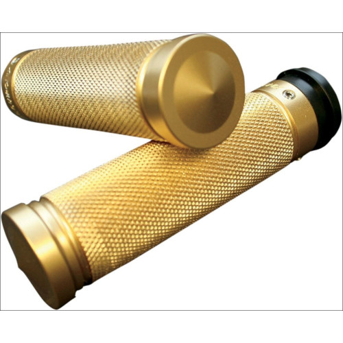 PartzBiz HD: 4424999-Accutronix Custom Gothic Style Knurled Brass Hand Grips for Harley Throttle By Wire PartzBiz HD: 4424999-Accutronix Custom Gothic Style Knurled Brass Hand Grips for Harley Throttle By Wire