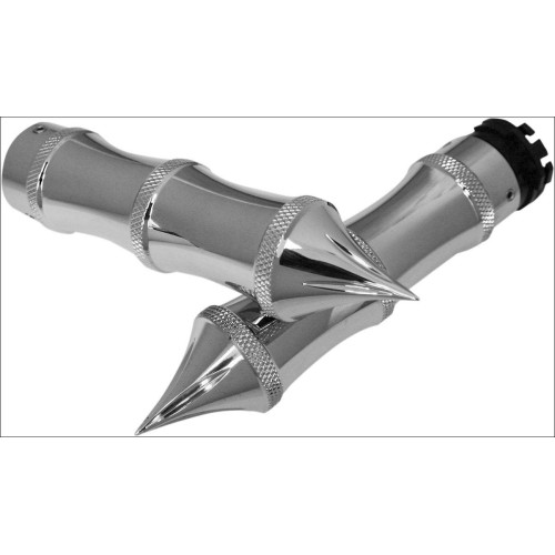PartzBiz HD: 4425004-Accutronix Custom Gothic Tribal Style Chrome Hand Grips for Harley Cable Throttle PartzBiz HD: 4425004-Accutronix Custom Gothic Tribal Style Chrome Hand Grips for Harley Cable Throttle