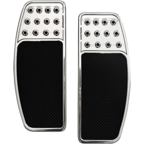 PartzBiz HD: 4425006-Accutronix FBF01-DOC Chrome Knurled Drilled Front Floorboards Harley 84-Up