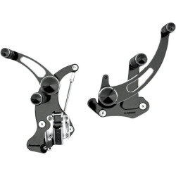 PartzBiz HD DS16220535 - Accutronix FC405-SSN Slotted Black Plus +6 Forward Controls Harley 14-18 FLH/T | FC405-SSN PartzBiz HD DS16220535 - Accutronix FC405-SSN Slotted Black Plus +6 Forward Controls Harley 14-18 FLH/T | FC405-SSN