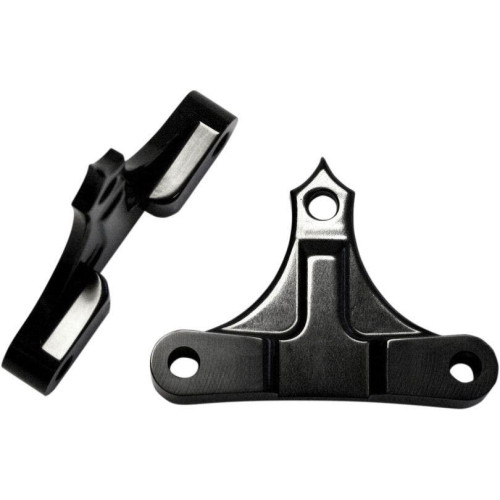 PartzBiz HD: 4424978-Accutronix Hot Legs Bagger Legs Black .625" Spacers 6" Front Fenders 14-16 | TFS49-NF5/8B