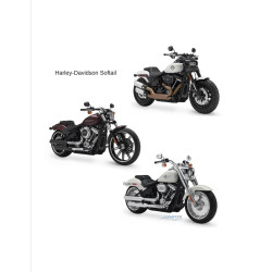PartzBiz HD FXA-2007-K - AirFX สีดำด้านหลัง Air Ride ระบบกันสะเทือน Mono Shock Harley Softail M8 18-20
