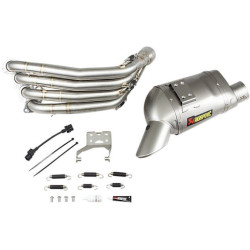 PartzBiz HD DS18102291 - Akrapovic S-H6R12-HAFT Exhaust Steel Titanium 14-18 Honda CBR650F | S-H6R12-HAFT