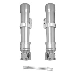PartzBiz HD DS04030152 - Alloy Art 49LLFL-1 Clear Next Gen 49mm Fork Lower Legs Harley FL 16-Up 0403-0152 04030152 softail touring fat boy lo electra glide road street king heritage bad boy crossbones breakout upgrade best for replacement suspension front