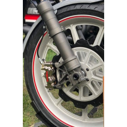 PartzBiz HD DS17010653 - Alloy Art 49RBML-1 ชุดติดตั้งคาลิเปอร์เรเดียลซ้ายใสสำหรับขาล่าง 49 มม. 1701-0653 17010653 อัพเกรดดีที่สุดสำหรับการเปลี่ยนช่วงล่างด้านหน้า brembo
