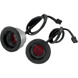 PartzBiz HD DS20100609 - Alloy Art Black CNC Shooter Taillight Turn Signal for Harley Touring & Custom | STL-2
