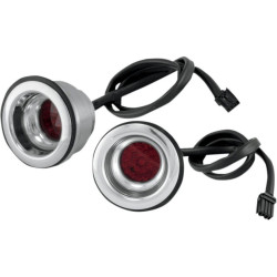 PartzBiz HD DS20100608 - Alloy Art Chrome CNC Shooter Taillight Turn Signal Kit Harley Touring & Custom | STL-1