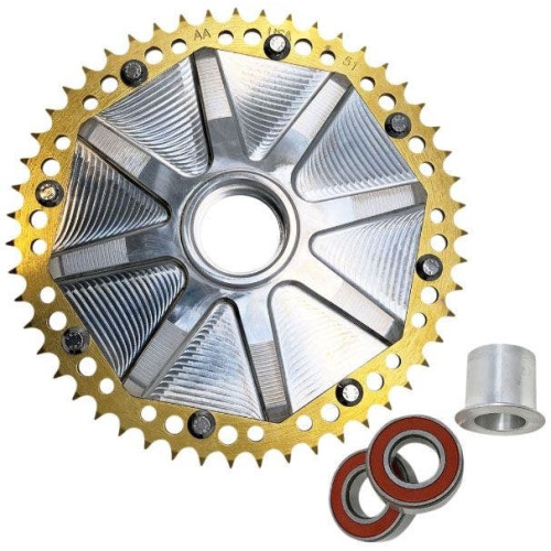 PartzBiz HD: 4424786-Alloy Art Gold Cush Drive Carrier 51T การแปลงโซ่ Harley Touring 09-20 PartzBiz HD: 4424786-Alloy Art Gold Cush Drive Carrier 51T การแปลงโซ่ Harley Touring 09-20