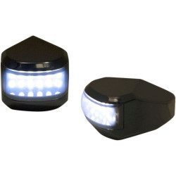 PartzBiz HD DS20201764 - โลหะผสม Art MRL-4B สีดำ Amber สีขาว LED สัญญาณไฟ MARKER 98-19 Harley davidson electra Road Street Glide King CVO ไฟเลี้ยววิ่งแสงที่กำหนดเองอัพเกรด