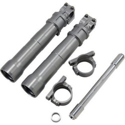 PartzBiz HD DS04030156 / DS04030157 - Alloy Art Next Gen 49mm Fork Lower Legs & Brake Mounts Harley FLH/T ABS 14-Up switchback low rider fat bob  super glide wide upgrade best for replacement suspension front electra road street glide king