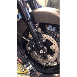 PartzBiz HD DS04030158 / DS04030159 - Alloy Art Next Gen 49mm Fork Lower Legs & Brake Mounts Harley Softail 18-Up switchback low rider fat bob  super glide wide upgrade best for replacement suspension front electra road street glide king