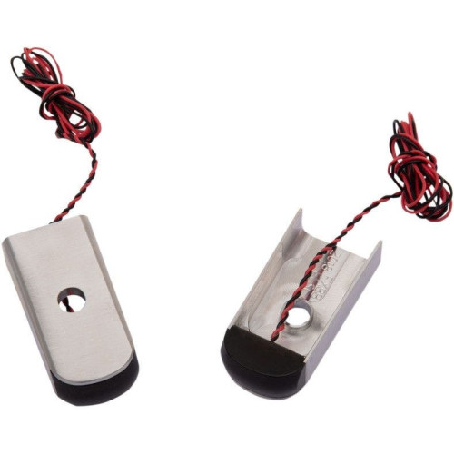 PartzBiz HD: 4424758-โลหะผสม Art SSL-SB-2R ดิบเสร็จสิ้นควันสีแดง LED Strut Marker ไฟ 18-19 Harley FL street bob slim custom รถจักรยานยนต์แสงอัพเกรด