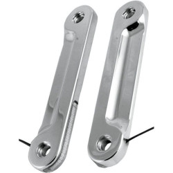 PartzBiz HD DS20200480 - โลหะผสม Art Street Glide Chrome LED สัญญาณไฟเลี้ยวด้านหน้าโปรไฟล์ต่ำ - SGFS-1