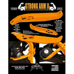 PartzBiz HD DS23300183 - Alloy Art Strong Arm II Inner Fairing Speaker Support Brackets FLH Harley 58938-96C / 58939-96C