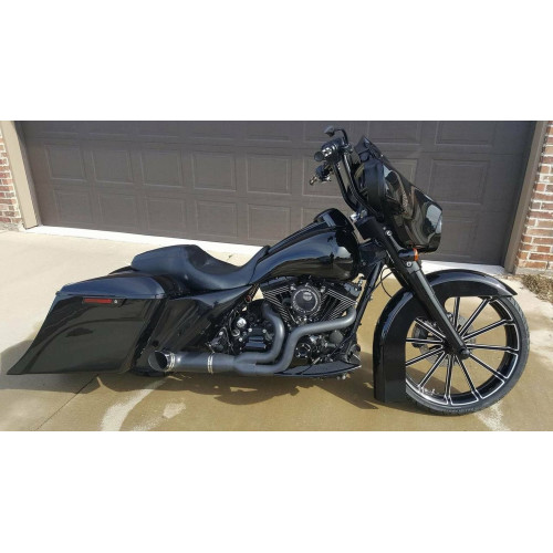 PartzBiz HD: 4424720-American Suspension 23" or FAT 21 wheel Triple Tree Kit Harley Touring 97-13