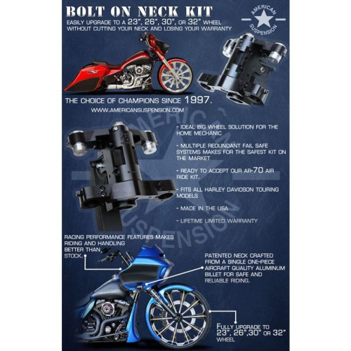PartzBiz HD: 4424652-American Suspension Winter Package Deal Bolt On 26"-32" Trees w/ Fork Lowers & Boots PartzBiz HD: 4424652-American Suspension Winter Package Deal Bolt On 26"-32" Trees w/ Fork Lowers & Boots