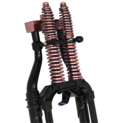 PartzBiz HD MU35246 - Antique Replica Black Copper 18" 4- Stock Harley Springer Fork Front End 35246 54484-97 FXSTS 88-06 SOFTAIL custom classic retro OEM chopper bagger 