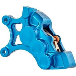 PartzBiz HD AN02-200 - Arlen Ness 02-200 Blue 6-Piston Caliper for 14" Disc Front Left Harley & Custom